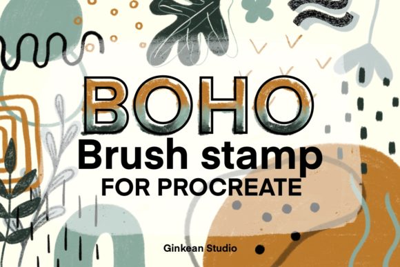 Elevate Art with Abstract Shape Brush Stamps