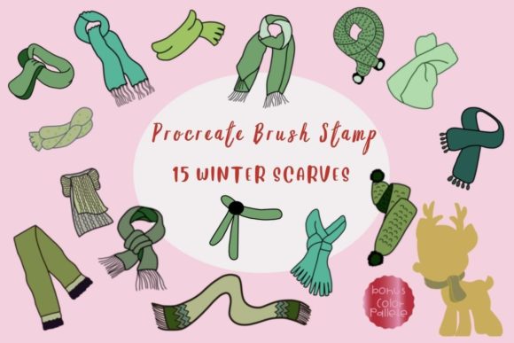 Evaluating the Procreate Brush Stamp Winter Scarf Color Set for Seasonal Digital Illustration