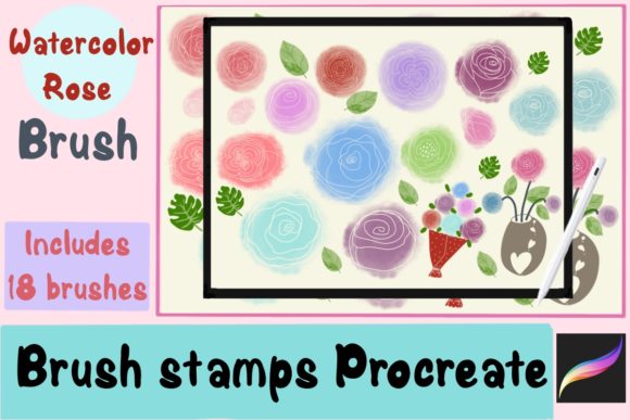 Mastering Digital Romance: The Creative Power of the Valentines-watercolor Rose Brush Stamp