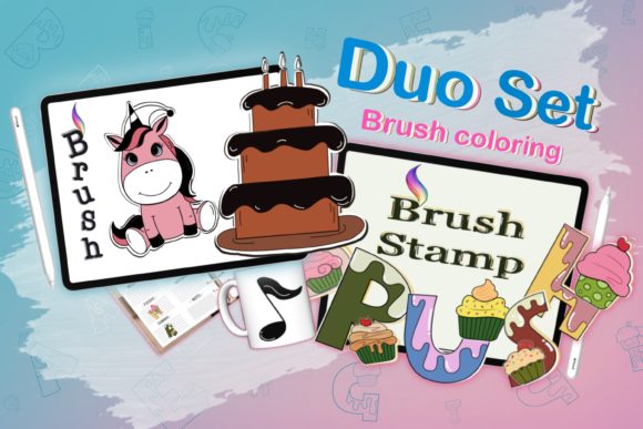 Unleashing Whimsy: A Deep Dive into the Procreate a-Z Cupcake Unicorn Party Brush