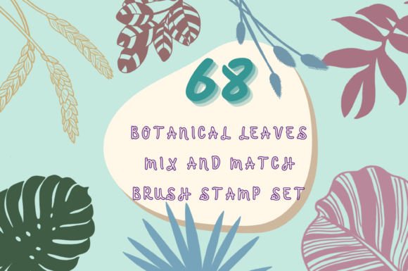 Unlocking Organic Creativity with the 68 Botanical Leaf Mix Match Brush Stamp Set
